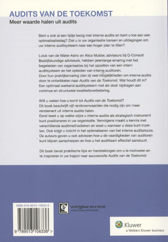 Achterkant van Audits van de toekomst
