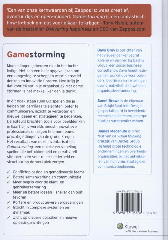 Achterkant van Gamestorming