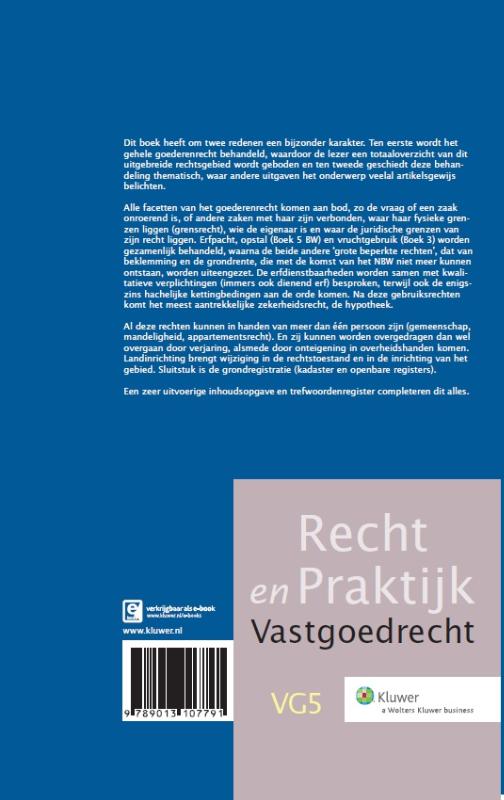 Achterkant van Eigendom en beperkte rechten