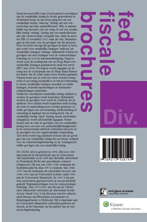 Achterkant van Onzakelijke leningen