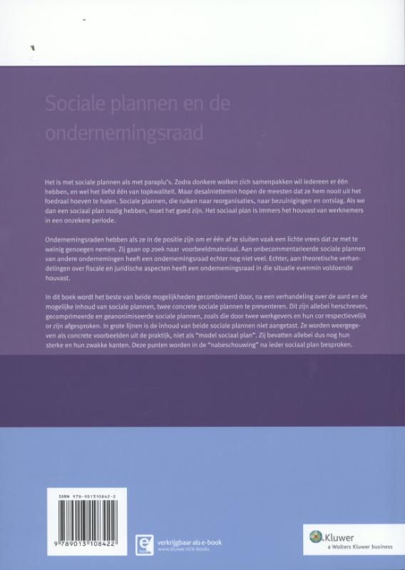 Achterkant van Sociale plannen en de ondernemingsraad
