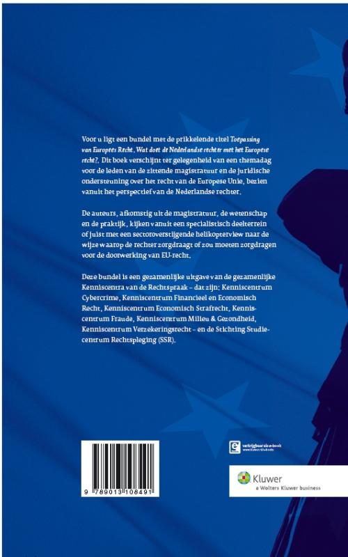 Achterkant van Toepassing van Europees recht