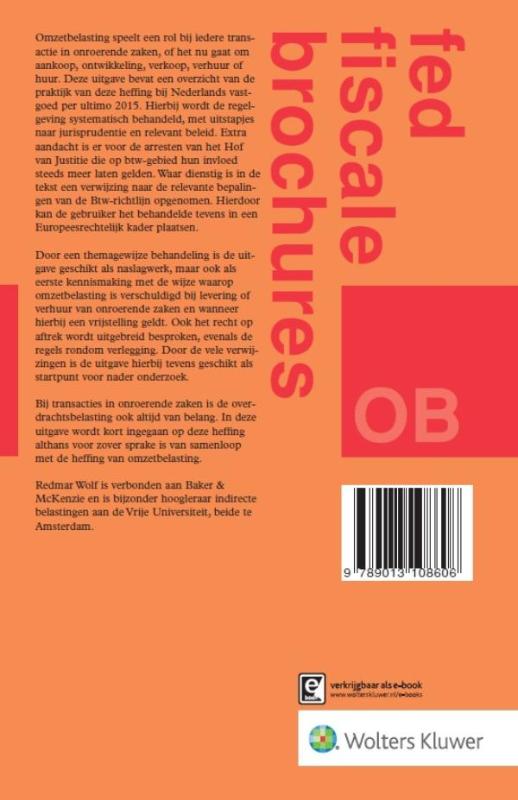 Achterkant van Omzetbelasting en onroerend goed