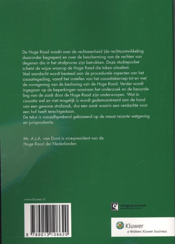 Achterkant van Cassatie in strafzaken