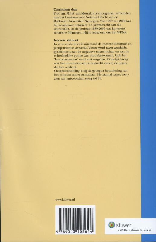 Achterkant van Erfrecht