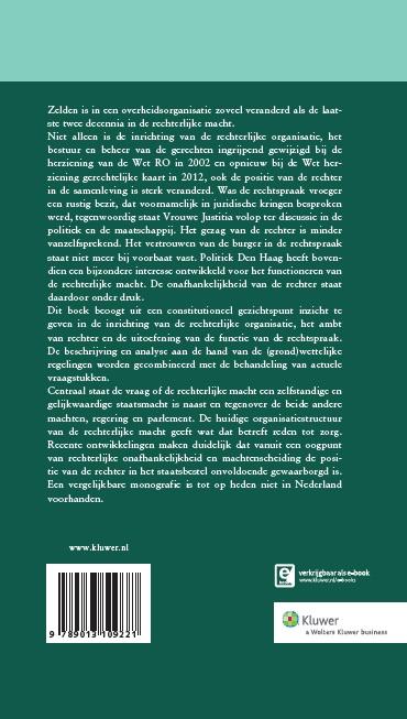 Achterkant van Rechterlijke organisatie, rechters en rechtspraak