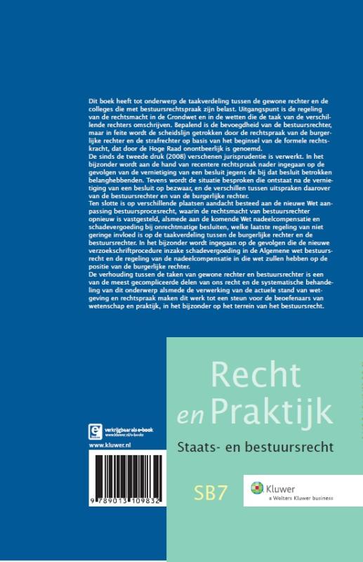 Achterkant van De gewone rechter en de bestuursrechtspraak