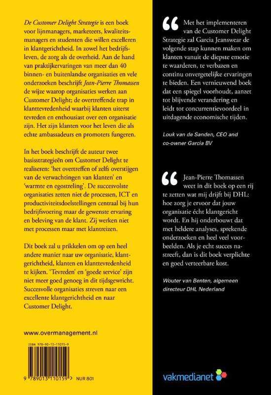 Achterkant van De customer delight strategie