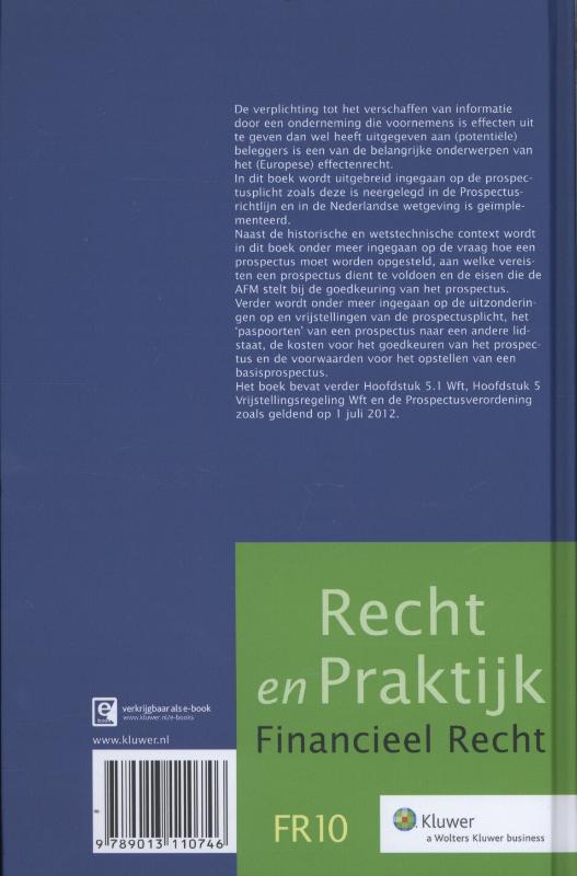 Achterkant van De prospectusplicht