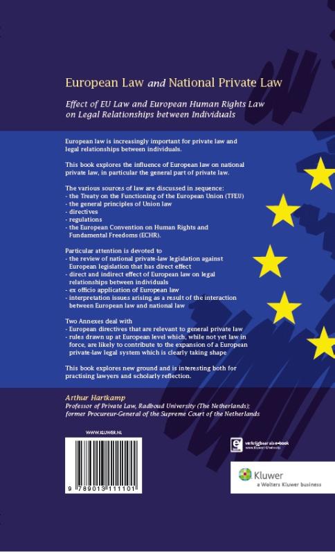 Achterkant van European law and national private law