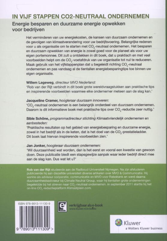 Achterkant van In vijf stappen CO2-neutraal ondernemen
