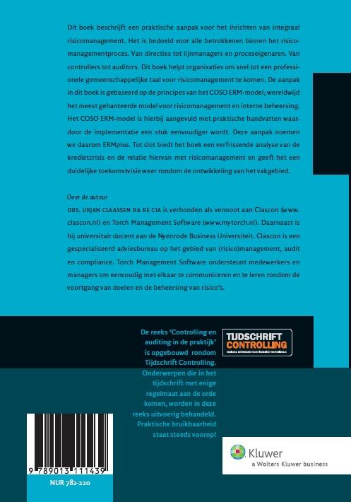 Achterkant van Risicomanagement in de praktijk