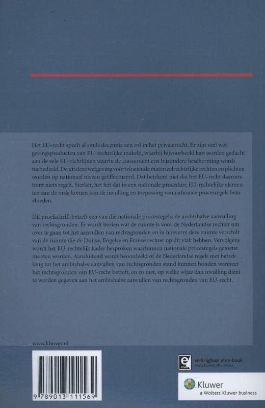 Achterkant van Ambtshalve toepassing van EU-recht