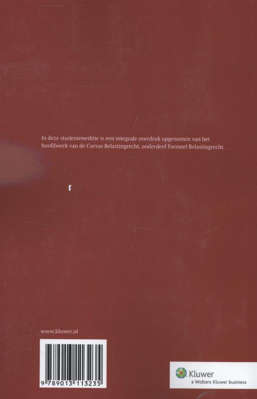 Achterkant van studenteneditie 2013