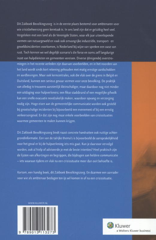 Achterkant van Zakboek bevolkingszorg
