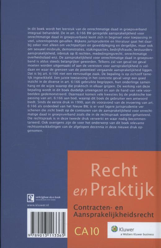 Achterkant van Onrechtmatige daad in groepsverband
