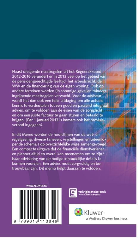 Achterkant van 2013