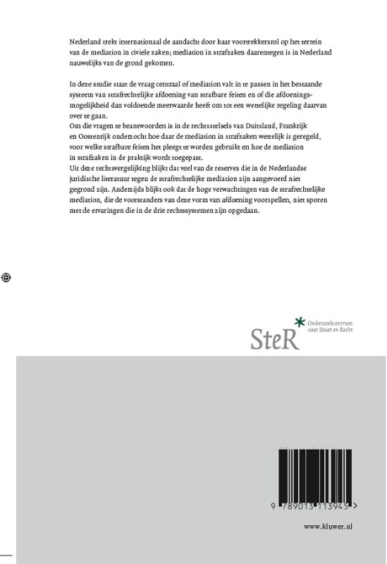 Achterkant van Slachtoffer dader mediation in het strafrecht