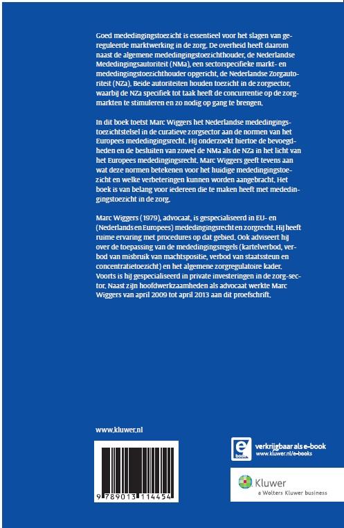 Achterkant van De NMa en de Nza in de curatieve zorgsector