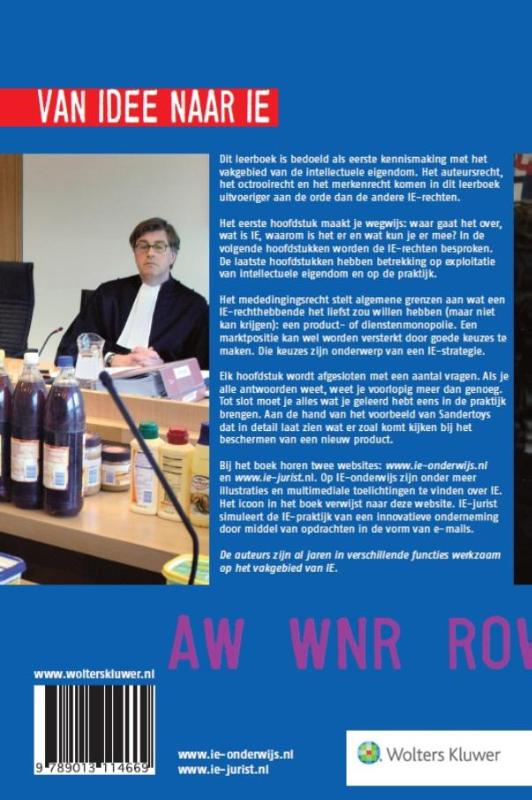 Achterkant van Van idee naar IE