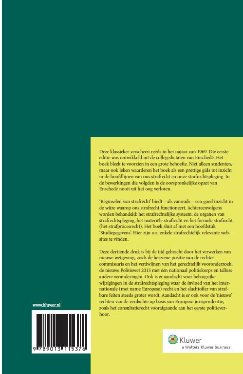 Achterkant van Beginselen van strafrecht