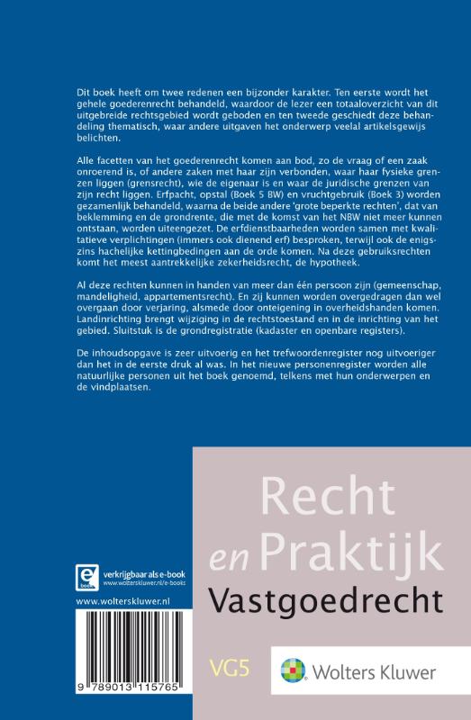 Achterkant van Eigendom en beperkte rechten