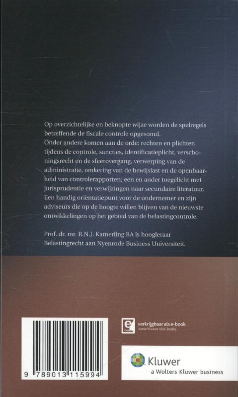 Achterkant van Memo Belastingcontrole