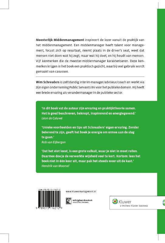 Achterkant van Meesterlijk middenmanagement