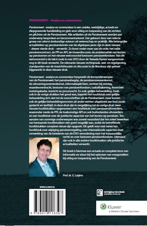 Achterkant van Pensioenwet Analyse & Commentaar