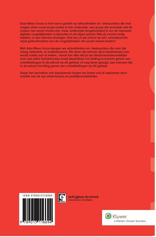 Achterkant van Sociaal media in het onderwijs