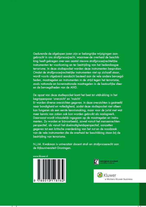 Achterkant van Terrorismebestrijding
