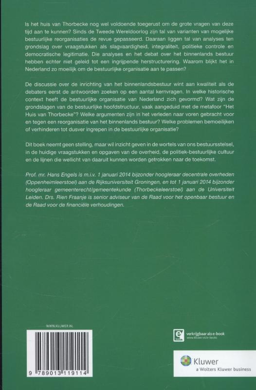Achterkant van De bestuurlijke organisatie van Nederland