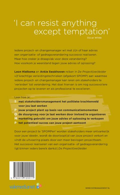 Achterkant van De project verleider