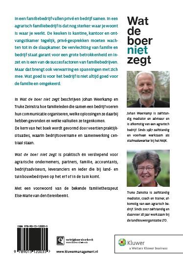 Achterkant van Wat de boer niet zegt