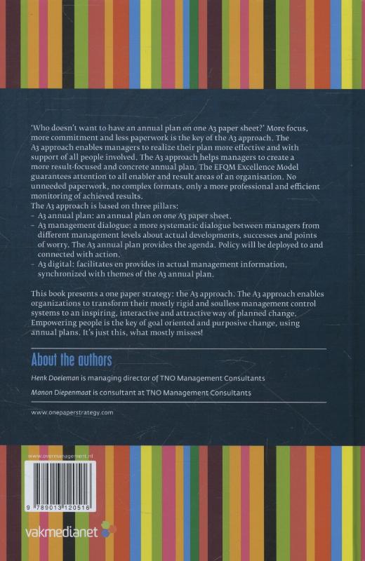 Achterkant van One paper strategie