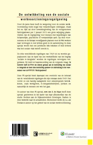 Achterkant van De ontwikkeling van de sociale werkvoorzieningsregelgeving