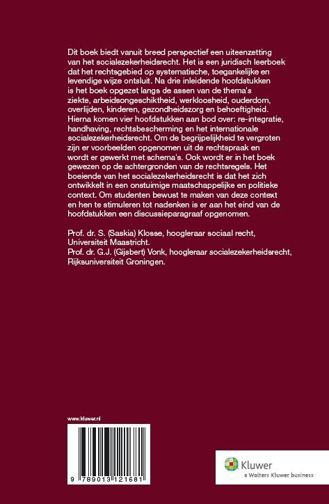 Achterkant van Socialezekerheidsrecht