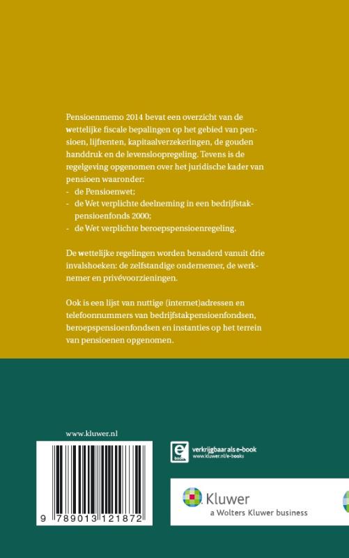 Achterkant van Pensioenmemo