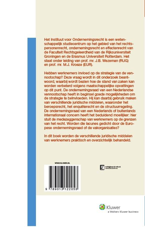 Achterkant van De invloed van werknemers op de strategie van de vennootschap