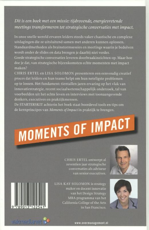 Achterkant van Moments of impact