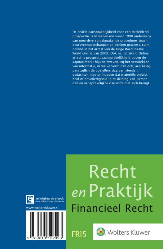 Achterkant van Prospectusaansprakelijkheid