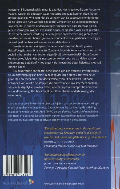 Achterkant van Handboek investeren en financieren