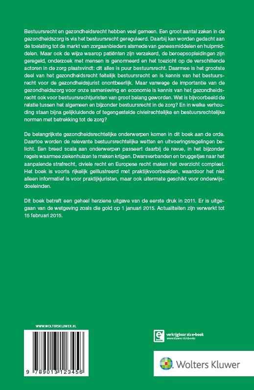 Achterkant van Bestuursrechtelijk gezondheidsrecht