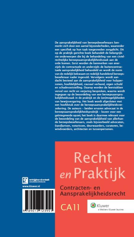Achterkant van Beroepsaansprakelijkheid