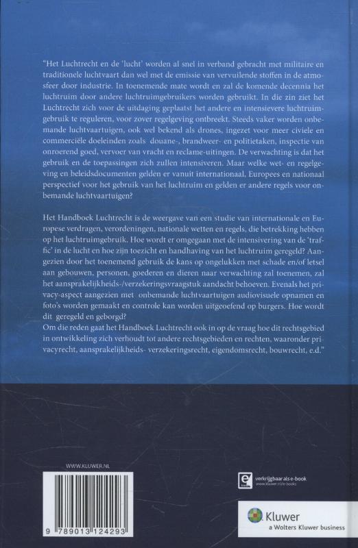 Achterkant van Handboek luchtrecht