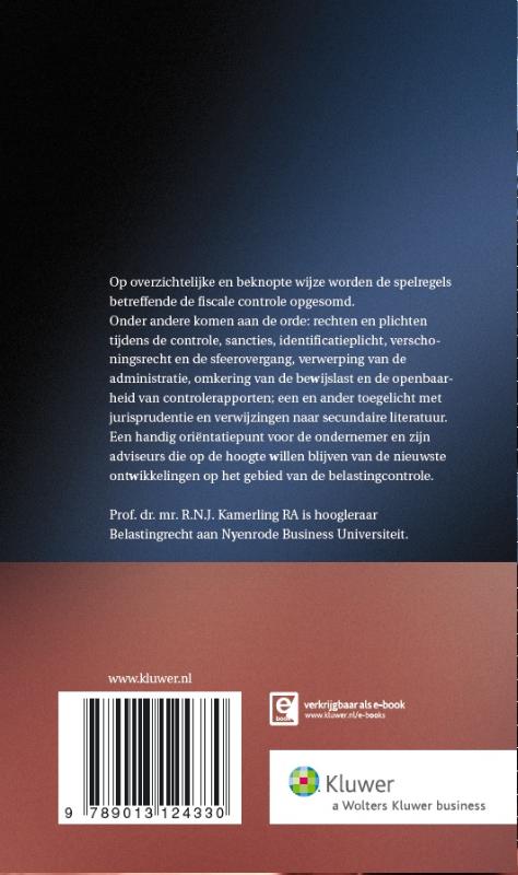Achterkant van Memo Belastingcontrole