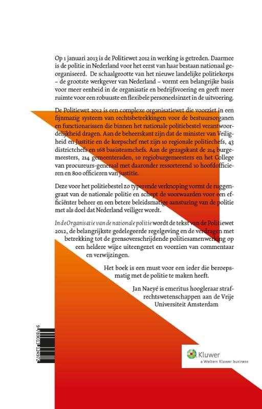 Achterkant van De organisatie van de nationale politie