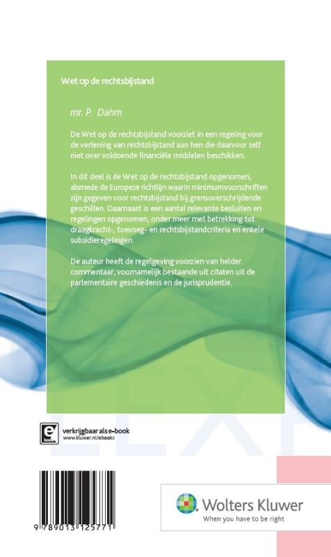 Achterkant van Wet op de rechtsbijstand