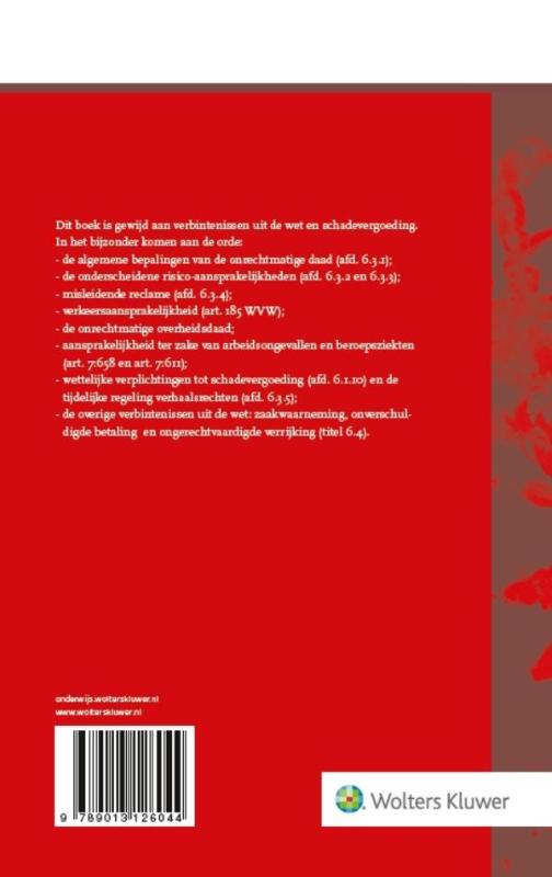 Achterkant van Verbintenissen uit de wet en Schadevergoeding