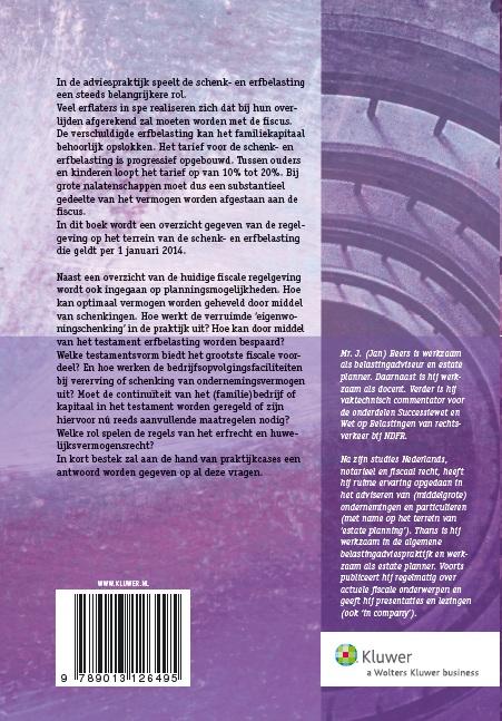Achterkant van Hoofdzaken schenk- en erfbelasting 2014